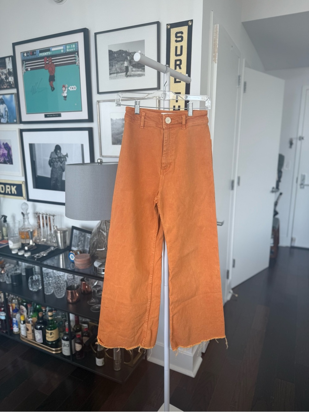 Zara The Marine Straight Jeans in Orange - Picture 2 of 5